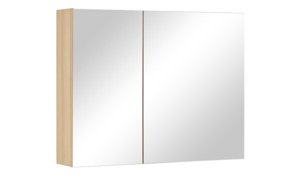 Wohnwert Spiegelschrank  Capri - holzfarben - Maße (cm): B: 90 H: 70 T: 18