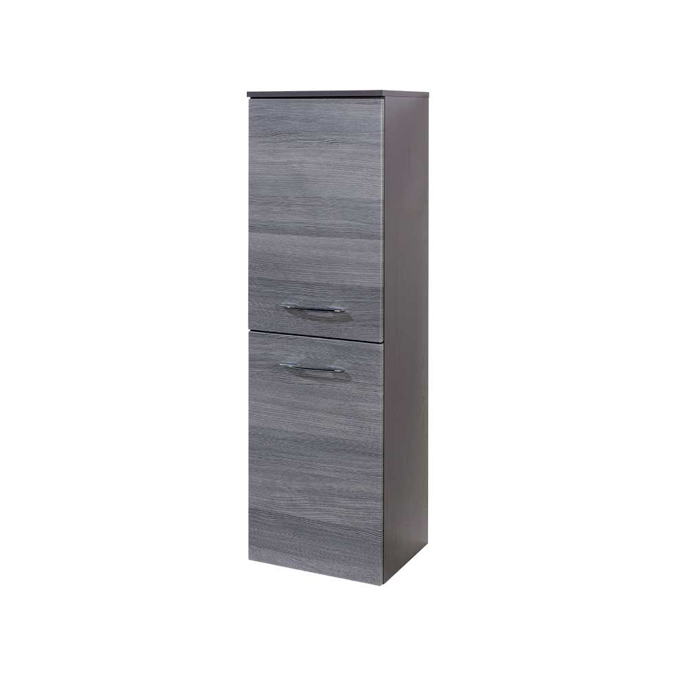 Badschrank in Eiche Rauchsilber modern