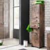Badezimmer Seitenschrank in Holzpaletten Optik modern