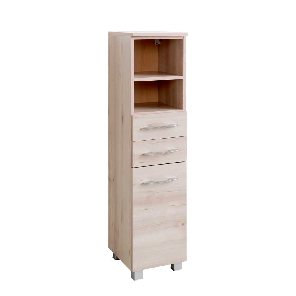 Badezimmer Hochschrank in Buche 30 cm breit