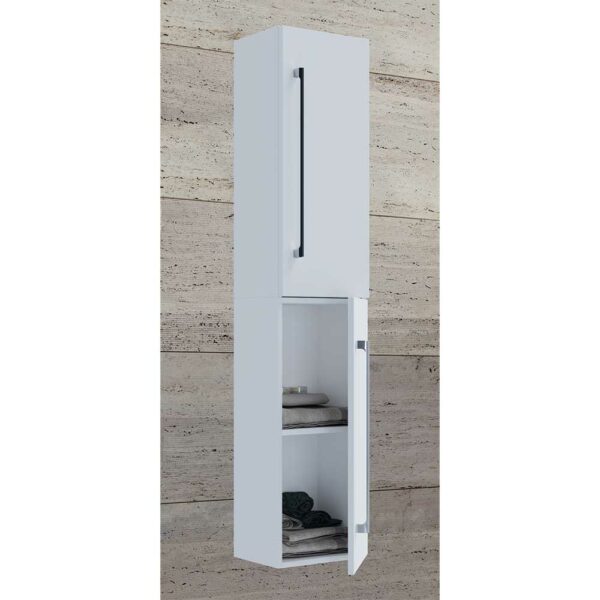 Badezimmermidischrank hängend in Weiß 150 cm hoch - 33 cm breit