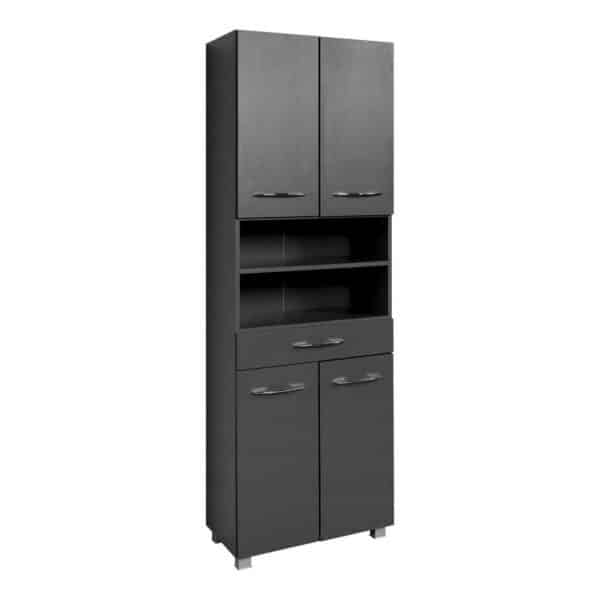 Badezimmer Hochschrank in Grau 60 cm breit