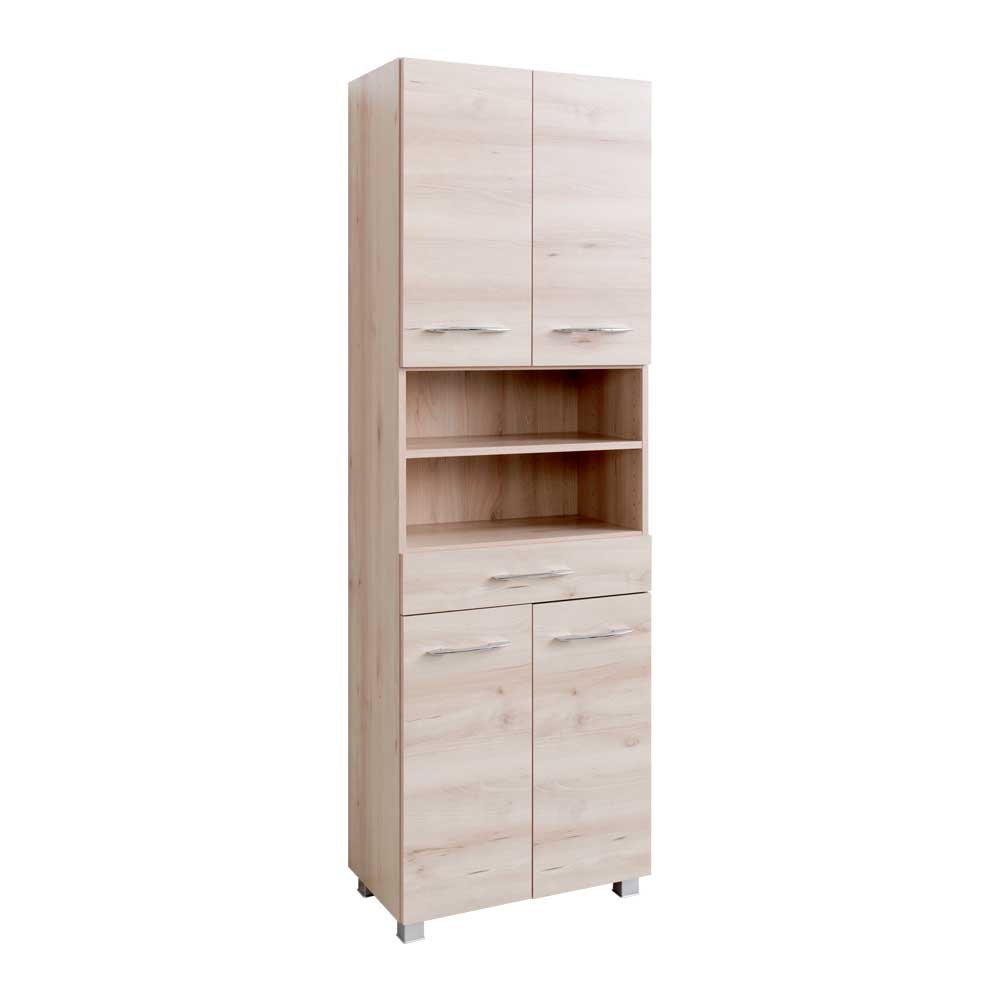 Bad Hochschrank in Buche 60 cm breit