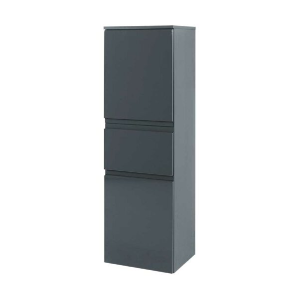 Bad Hochschrank in Anthrazit Hochglanz hängend