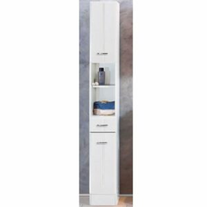 Badschrank mit Linienverzierung