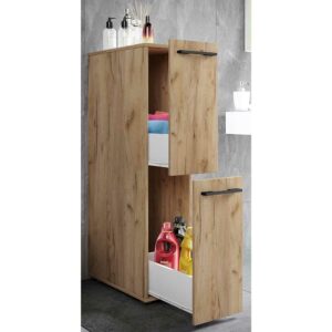 Badseitenschrank Nischenschrank 110 cm hoch zwei Schubladen